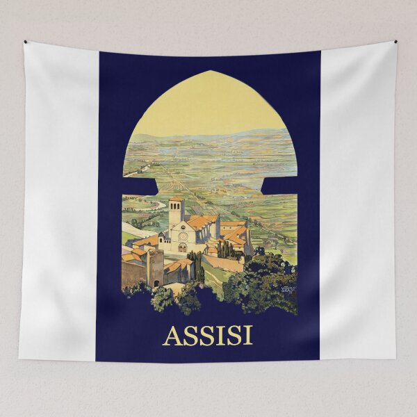 Item preview, Vintage litho Travel ad Assisi Italy designed and sold by aapshop.