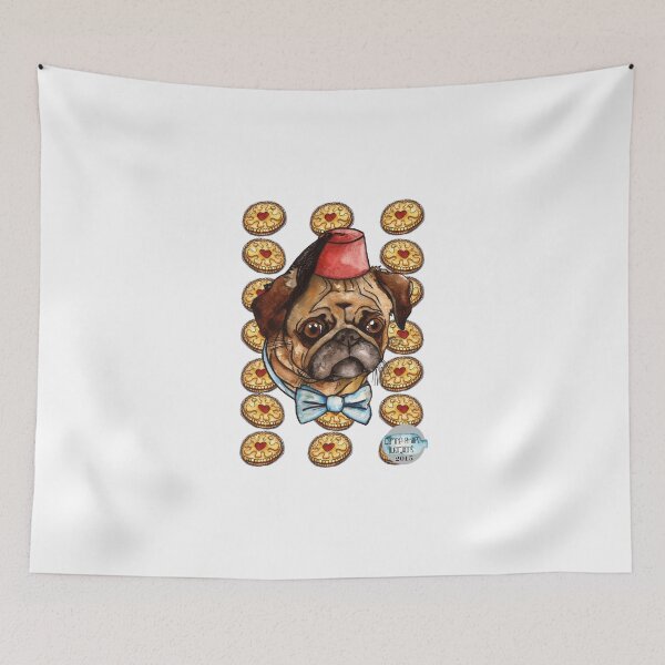 Item preview, Pug y galletas designed and sold by Jazmine Phillips.