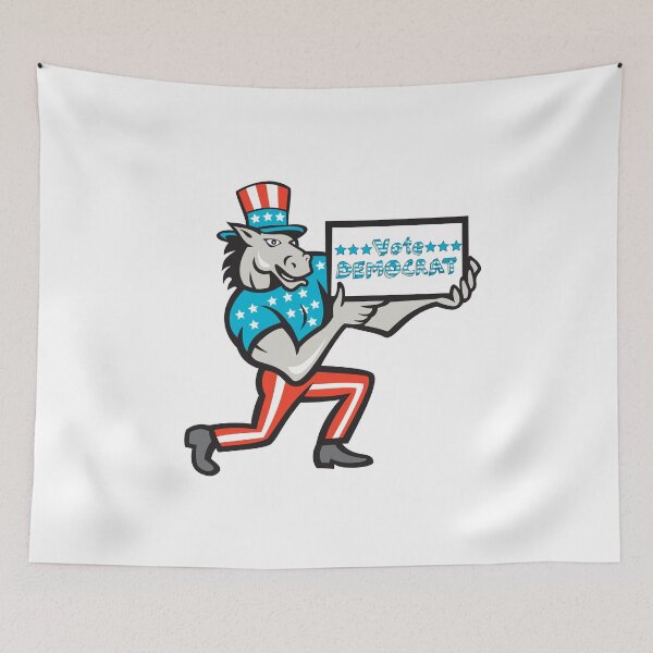 Item preview, Vote Democrat Donkey Mascot Cartoon designed and sold by patrimonio.