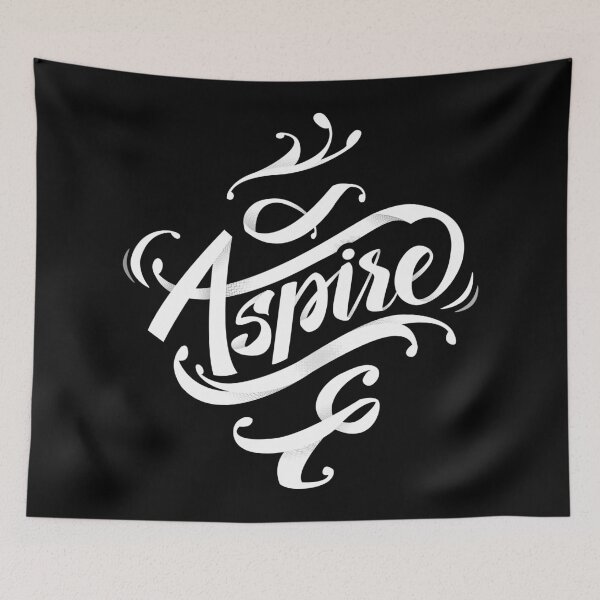 Item preview, Aspire to greatness - calligraphic motivational design designed and sold by Sebastian Stadler.