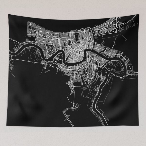 Item preview, New Orleans map Louisiana designed and sold by linelinelines.