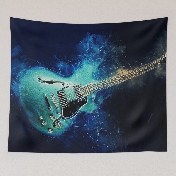 Artikelvorschau, Elektrische blaue Gitarre entworfen und verkauft von MitchellAK.