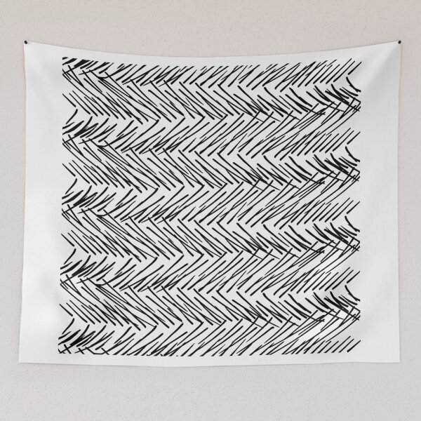 Item preview, Modern Black & White Hand Drawn Scribble Zigzag designed and sold by Blkstrawberry.