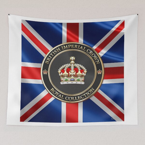 Item preview, British Imperial Crown over Flag of the United Kingdom designed and sold by Serge Averbukh Art Studio.