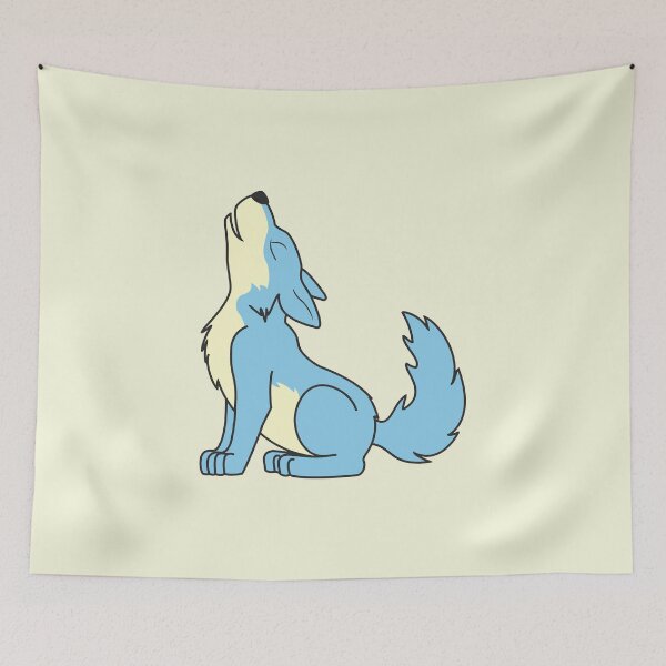 Item preview, Light Blue Howling Wolf Pup designed and sold by Grifynne.