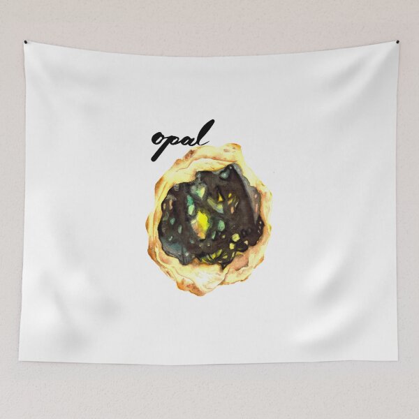 Item preview,  Watercolor Opal With Calligraphy – October Birthstone designed and sold by sadiesavesit.