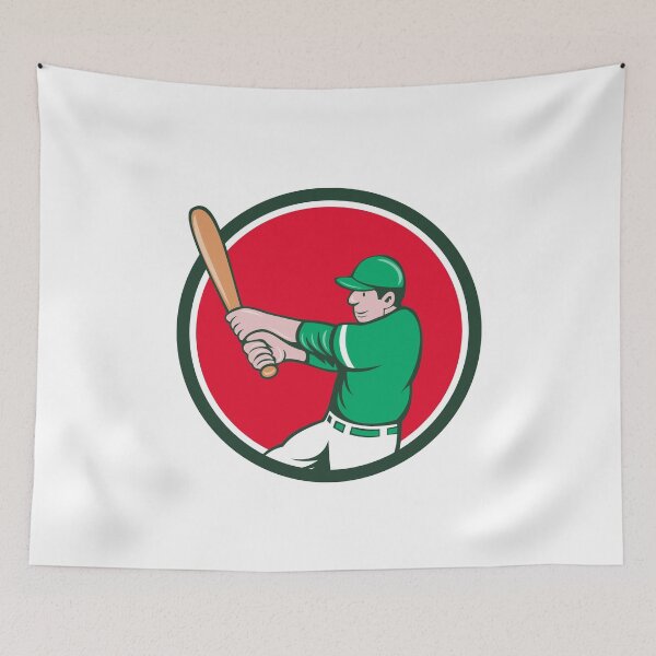 Item preview, Baseball Player Batter Swinging Bat Circle Cartoon designed and sold by patrimonio.