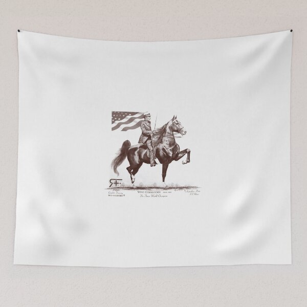 Item preview, Red Frontier Wing Commander American Saddlebred Flag Drawing designed and sold by RedFrontier.