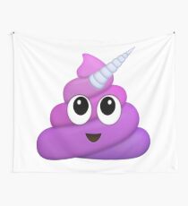 Lila Einhorn Poop Emoji Wandbehang