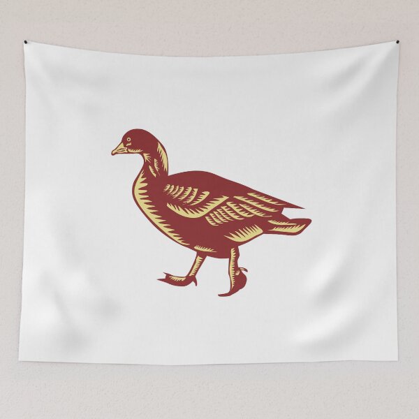 Item preview, Duck Walking Side Woodcut designed and sold by patrimonio.