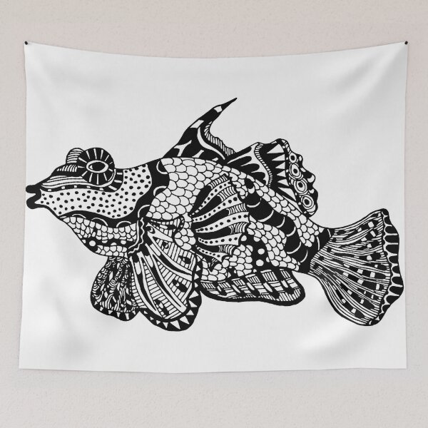 Item preview, Mandarin Fish Drawing designed and sold by LidiaP.