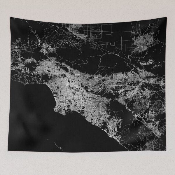 Item preview, Los Angeles map California designed and sold by linelinelines.