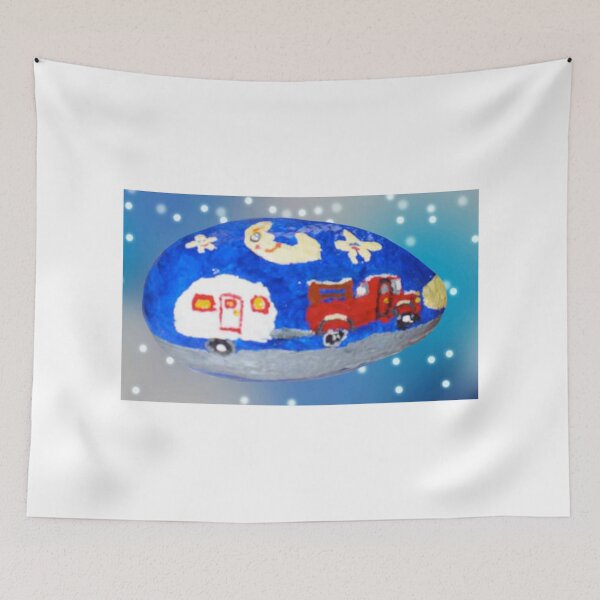 Item preview, Rock Art, Truck, Trailer And The Moon designed and sold by pinkyjainpan.