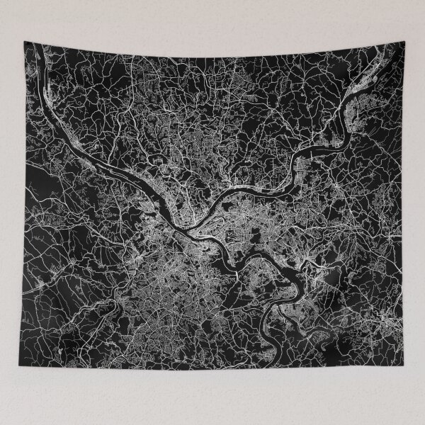 Item preview, Pittsburgh map Pennsylvania designed and sold by linelinelines.