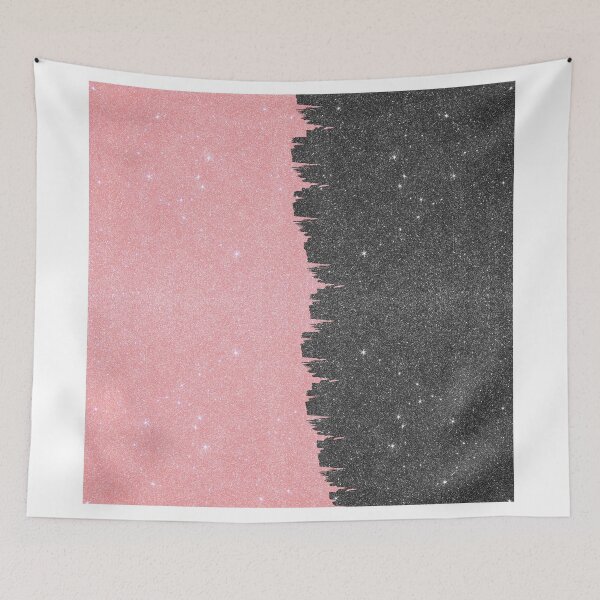 Item preview, Pretty Girly Pink & Black Faux Glitter Brushstroke designed and sold by Blkstrawberry.