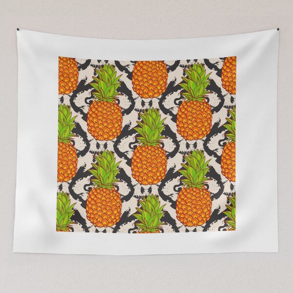 Item preview, Tropical Pineapples Background  Seamless Pattern  on a tribal background designed and sold by Olga Matskevich.