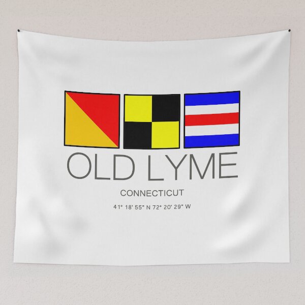Item preview, Old Lyme Connecticut Nautical Flag Art  designed and sold by DESTINATIONS DECAL.