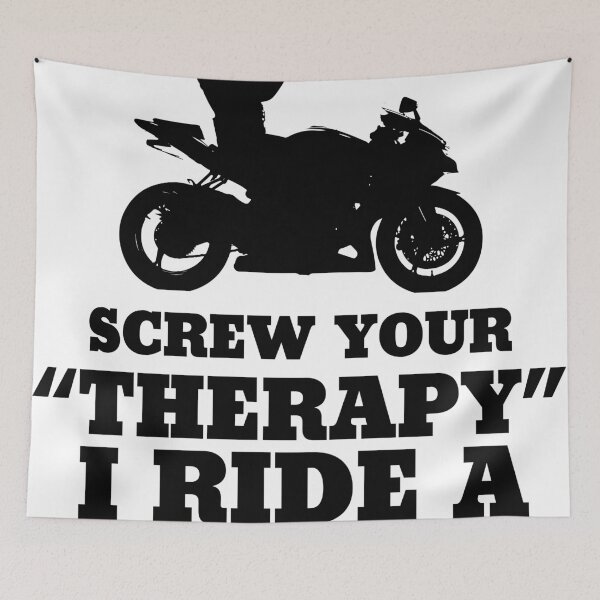 Item preview, Screw Your Therapy I Ride A Motorcycle designed and sold by lolotees.