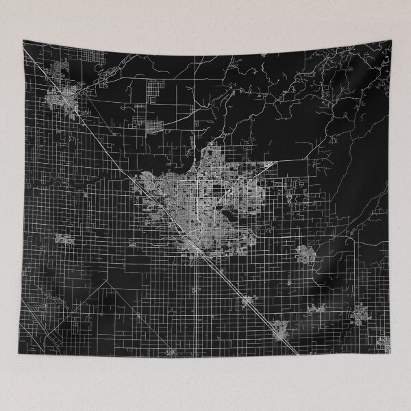Item preview, Fresno map California designed and sold by linelinelines.