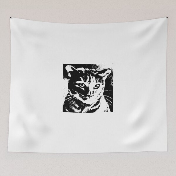 Item preview, Cool Cat Graphic ~ Black and White designed and sold by Jane Oriel.