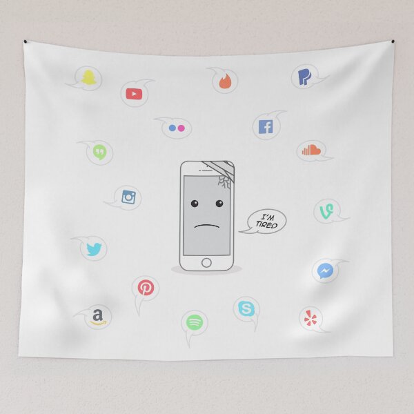 Item preview, Sad & Tired Cellphone designed and sold by Deadmundo.