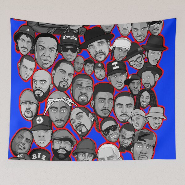 Aperçu de l'œuvre old school hip hop legends collage art créée et vendue par gjnilespop.