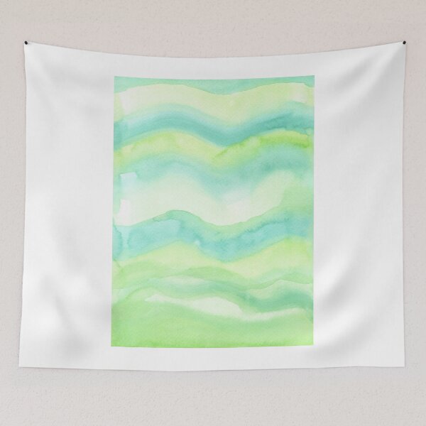Aperçu de l'œuvre Hand-Painted Fresh Green Watercolor Abstract Background créée et vendue par Beverly Claire Kaiya.