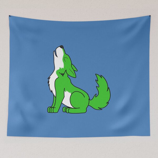 Item preview, Green Howling Wolf Pup designed and sold by Grifynne.