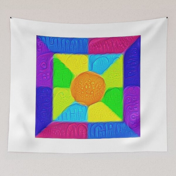 Item preview, DeepDream Color Squares Visual Areas 5x5K v19 designed and sold by blackhalt.