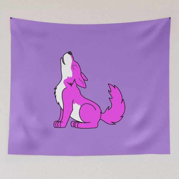 Item preview, Pink Howling Wolf Pup designed and sold by Grifynne.
