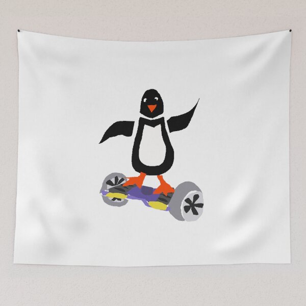 Item preview, Funny Cool Penguin on Hoverboard Motorized Skateboard designed and sold by Nature's Fancy.