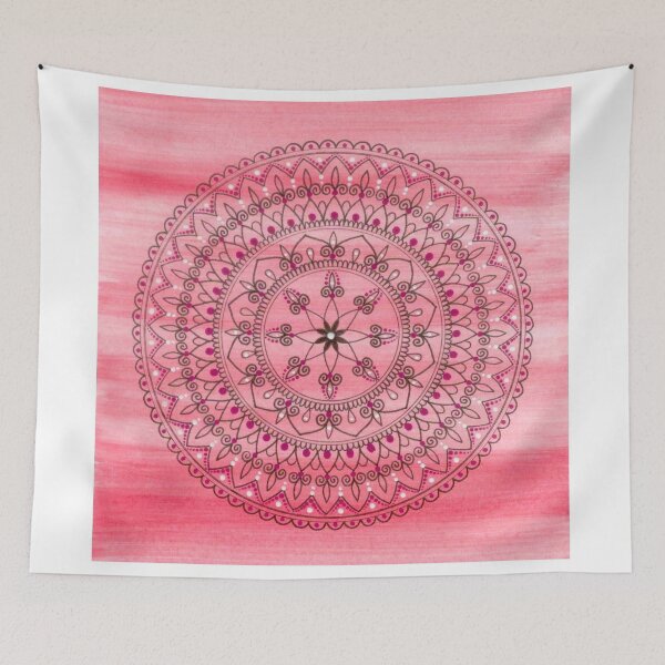 Item preview, Hand Drawn Delicate Pink Mandala designed and sold by Zedart.