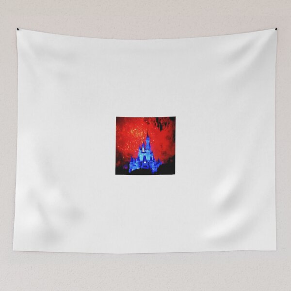 Item preview, Mystical Cosmic Red Fireworks Over Castle designed and sold by anitahiltz.
