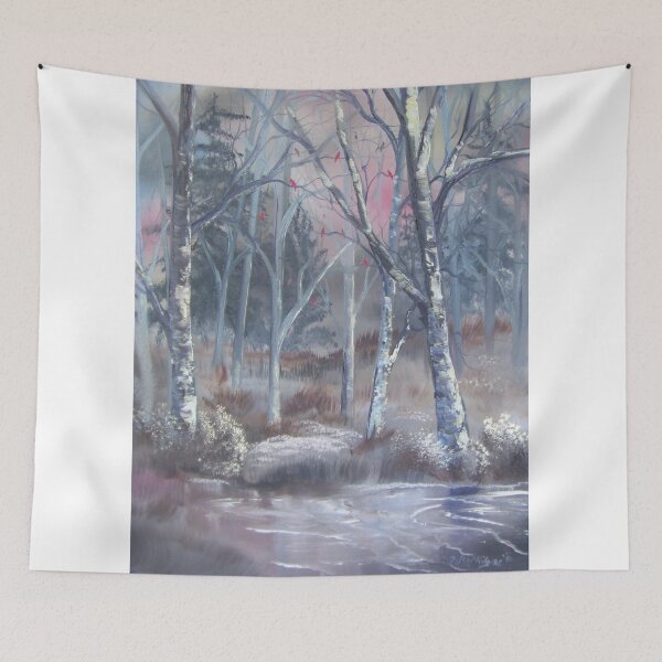 Item preview, Winter Snow Cardinals in Aspen Stand Forest designed and sold by deleas.