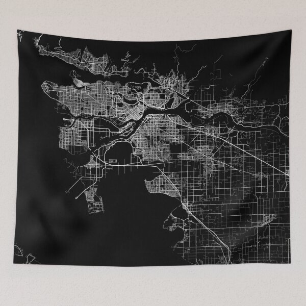 Item preview, Vancouver map Canada designed and sold by linelinelines.