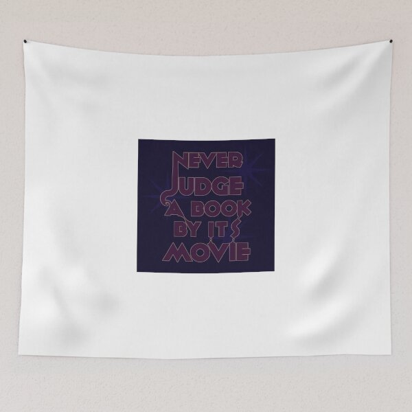 Item preview, Never Judge A Book By Its Movie (Purple on Blue) designed and sold by believeluna.