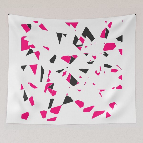 Item preview, Pink, Black, and White Modern Geo Triangle Pattern designed and sold by Blkstrawberry.