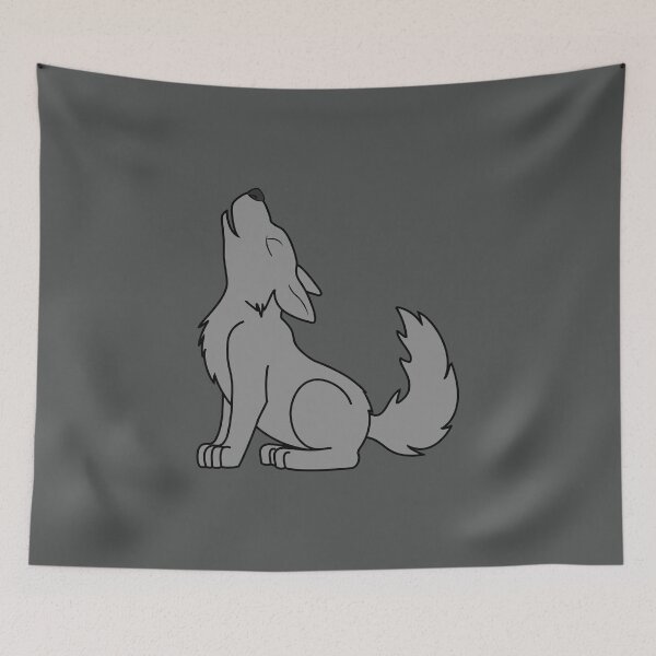 Item preview, Solid Gray Howling Wolf Pup designed and sold by Grifynne.