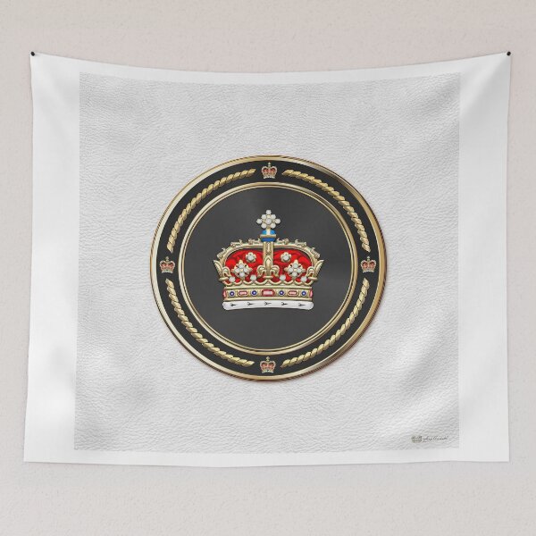 Item preview, Crown of Scotland over White Leather  designed and sold by Serge Averbukh Art Studio.