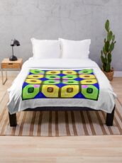 #DeepDream Color Squares Visual Areas 5x5K v1448352654 Throw Blanket