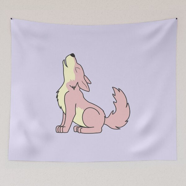 Item preview, Light Pink Howling Wolf Pup designed and sold by Grifynne.