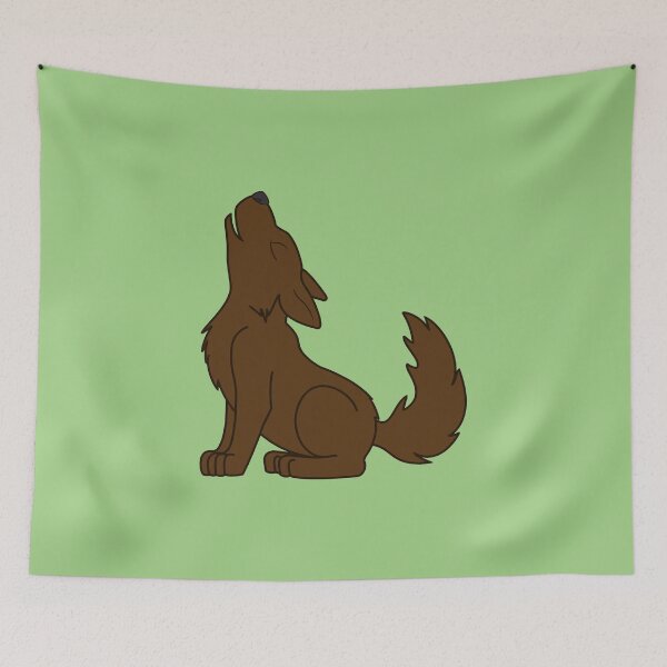 Item preview, Solid Brown Howling Wolf Pup designed and sold by Grifynne.