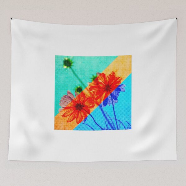 Item preview, Psychedelic Collage Otherworldly Cosmos Flowers designed and sold by Beverly Claire Kaiya.