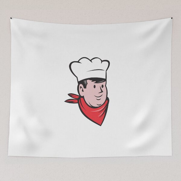 Item preview, Chef Cook Baker Head Scarf Cartoon designed and sold by patrimonio.