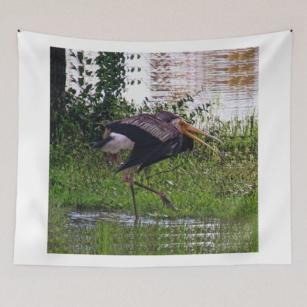 Item preview, MALE STORK BIRD..TRYING TO ATTRACT FEMALE..BREEDING SEASON... VERSION TWO VARIOUS APPAREL-JOURNAL,PILLOW,TOTE BAGS ,GRAPHIC TEE SHIRTS,ECT.. designed and sold by ✿✿ Bonita ✿✿ ђєℓℓσ.