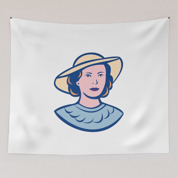 Item preview, Woman Wearing Hat Isolated Retro designed and sold by patrimonio.