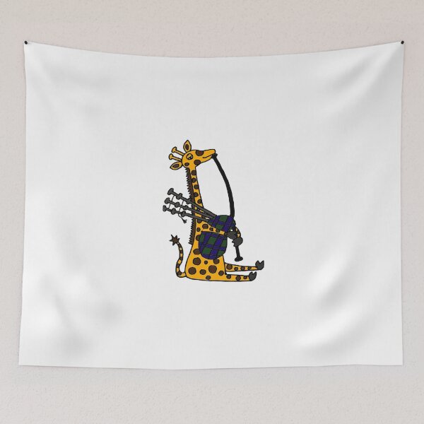 Item preview, Funny Cool Giraffe Playing Bagpipes  designed and sold by Nature's Fancy.
