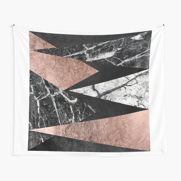 Black discount marble tapestry