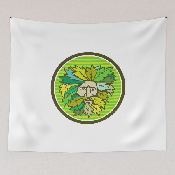 Item preview, Green Man Foliate Head Circle Retro designed and sold by patrimonio.