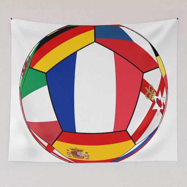 Item preview, Soccer ball with flags - flag of France in the center designed and sold by siloto.